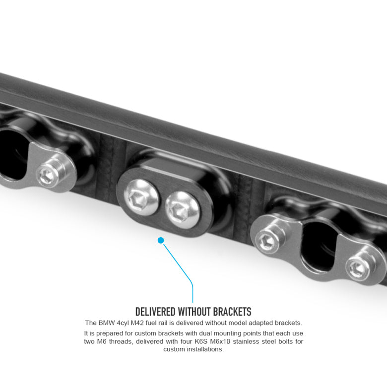 BMW 4cyl M42 fuel rail - without brackets 120-02-112