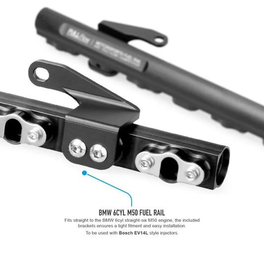 Nuke Performance Billet BMW 6cyl M50 fuel rail Black e30 e39 e46 e60 120-02-102